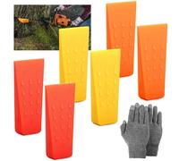 Cunei Abbattimento,6 Pezzi Cunei per Motosega in Plastica,Cunei Forestali,Cunei
