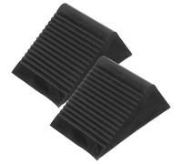 Cunei Blocca Ruote Heavy Duty, Gomma Nera, 2 Pezzi | Rimorchi e Barche, Fondo Antiscivolo, Montaggio Rapido, Officina e Sosta in Pendenza, Uso