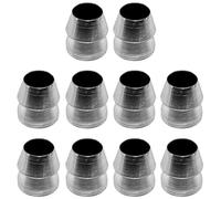 Cunei di sicurezza con manico rotondo, 10 pezzi in acciaio con manico per martello, cunei conici per ascia, artiglio, martello, slitta (14 mm)