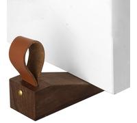 Cunei fermaporta, Fermaporta, fermaporta a cuneo, fermaporta fisso for porta da garage, con cordino in pelle(11 * 3cm)