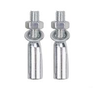 Cunei per pedivella per bicicletta in acciaio, 8,5 mm/9,0 mm, coppia di perni per movimento centrale con dadi e rondelle per il fissaggio della corona al mandrino, argento (9 mm)