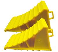 Cunei per ruote auto 2 pezzi 6x4x4" Cunei per ruote in plastica antiscivolo e resistenti portatili con maniglia per, roulotte, automobile Guarnizione per portiera auto Guarnizione per fine