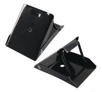 Cunei per ruote di veicoli per camion, auto, camper, rimorchi, con design antiscivolo e piastra in acciaio resistente per la stabilità dei pneumatici (nero, una coppia)