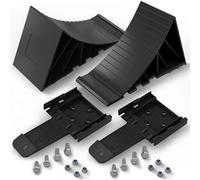 Cunei per ruote TRIBURG incl. supporto [set di 2] e materiale di montaggio - Cunei per ruote per rimorchi e caravan, camper - Cunei per ruote di rimorchi fino a 1600 kg di carico sull'asse