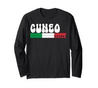 Cuneo City Italia Vintage Bandiera Italia per Gli Amanti dei Viaggi Maglia a Manica