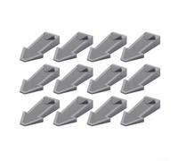 Cuneo impilabile per porta, 12 pezzi, altezza regolabile, in PVC (grigio) | Set da 12 pezzi, design antivento, PVC antiscivolo, protegge le pareti, uso domestico e ufficio