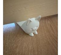 Cuneo per porta a forma di gatto carino, fermaporta antiscivolo resistente, supporto per porta in plastica durevole anti-collisione, protezione per il pavimento, decorazione per la casa a tema gatto c