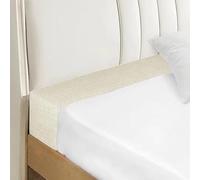Cuneo per riempire il divario tra materasso e testiera/parete/letto, ponte d'amore per materassi per tutti i tipi di materassi, spugna ad alta densità con rivestimento rimovibile(Beige,160x10x25cm)
