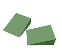 Cuneo Per Squat 1 paio di blocchi for yoga con zeppa, tavole inclinate elasticizzate in schiuma, blocchi for esercizi, pilates, squat, accessori for il fitness(Green)