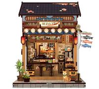 Cunfun Book Nook - Mini case e pezzi di puzzle in miniatura con rilievi in pezzi tridimensionali, come regalo per gli amanti dei puzzle femminili (Choshi no Shitamachi)