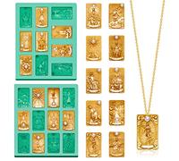 Cunhill Confezione da 2 stampi in silicone per tarocchi in resina epossidica per carte di arcani epossidici, stampi da 10 e 12 cavità per portachiavi, ciondoli, ornamenti fai da te