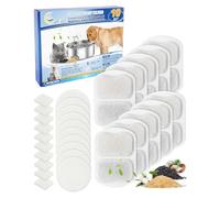 Cunina Filtro dell'acqua di ricambio per cani, 10 set di filtri per ciotola dell'acqua per cani, filtro dell'acqua per animali domestici compatibile con oneisall fontana in acciaio inox da 7 l/1,8 g