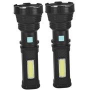 Cunlvyyds Torcia Solare 2pcs Torcia Solare Ricaricabile USB USB Accarbarti Impermeabile Lumens LED LED Lima con Luce Laterale di pannocchia per sopravvivere Flashli di Emergenza
