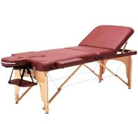 CUNTO Lettini da massaggio professionali in legno portatili con lettini da massaggio pieghevoli idraulici pieghevoli personalizzati (beige) (rosso)