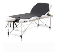 CUNTO Lettino da massaggio pieghevole regolabile in alluminio portatile a 3 sezioni per SPA, con gambe in alluminio borsa per il trasporto accessori (B) (E)