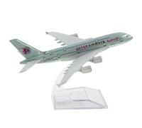 CUNTO Modello di aeroplano 1/400 per Qatar Airways Airbus A380 in lega modello di aeromobile modello di aeromobile modello di aeromobile con supporto squisito regalo da collezione