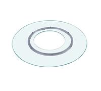 CUNTO Piatto caldo del giradischi, tavolo da pranzo in vetro temperato Home Hot Pot Table Hollow Rotary Table Top apertura dell'hotel