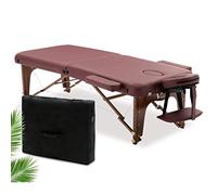 CUNTO Tavoli da massaggio pieghevoli e regolabili per sollevamento terapeuta di bellezza, fisioterapia, lettino per tatuaggi (rosso, 186 x 70 cm)