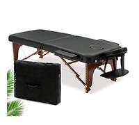 CUNTO Tavoli da massaggio pieghevoli regolabili per sollevamento terapeuta estetica, fisioterapia, lettino per tatuaggi (nero, 186 x 60 cm)