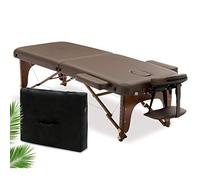 CUNTO Tavoli da massaggio pieghevoli sollevando regolabile terapista mobile bellezza fisioterapia letto per tatuaggio (marrone 186 x 60 cm)