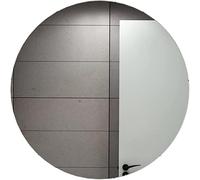 CuNtoHHH Armadietti a Specchio Specchio Rotondo per WC da Bagno con Contenitore per WC Armadietto a Parete per Lavare Il Bagno Armadietto Medico a Parete con (Colore : Bianca, Dimensioni : 55 * 55cm)