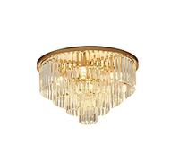CuNtoHHH Lampada da soffitto Moderna in Cristallo Multistrato Lampada a Sospensione a LED di Lusso per Villa, Hotel, Soggiorno, Sala da Pranzo, Isola Cucina, Oro, 60 cm