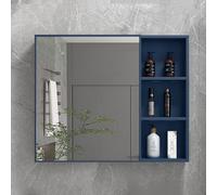 CuNtoHHH Mobiletto portaoggetti da Parete per Bagno, mobiletto con Specchio per Bagno, Materiale in Alluminio Spaziale ad Alta densità, Impermeabile e Anti-umidità, mobiletto da Parete per Bagno con