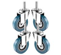 CuNtoHHH Ruote girevoli con Gambo filettato M10/12, Piccole Ruote girevoli per carrelli, Ruote girevoli a 360 Gradi con Freno, antirumore, antitraccia, per armadi, librerie, scrivanie per Computer