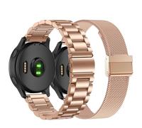 CUNUJIX 2 pezzi di ricambio per Garmin Venu Sq/Venu Sq 2/Venu 2 Plus/Venu, maglia metallica da 20 mm, cinturino di ricambio per Garmin Vivoactive 5 / Vivomove Sport/Trend, Acciaio inossidabile, Senza