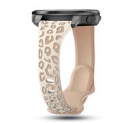 CUNUJIX Leopard Bracciale sottile in silicone inciso per Garmin Vivoactive 5/Vivoactive 3/Venu 2 Plus/Venu Sq, 20 mm Soft Sport impermeabile cinturino di ricambio per Garmin Forerunner 55/245/645 da
