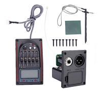 Cunyuer Preamplificatore per chitarra acustica a 5 bande, pickup per chitarra acustica LCD, pickup piezoelettrico equalizzatore sintonizzatore