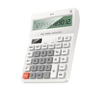 CUNZJIA Calcolatrice da tavolo con display LCD a 12 cifre, batteria solare, chiavi di memoria fiscale, schermo rialzato, per contabilità, checkout studio