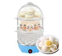 Cuocere A Uova Dure Elettrico - Fornello Elettrico di Uova 3 Livelli, Dispositivo a Vapore con Spegnimento Automatico per Cereali e Bocchini