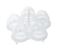 Cuocere a vapore per uova sode, 5 pezzi, senza guscio, con separatore bianco, utensili da cucina per uova sode