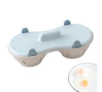 Cuocere Di Uova A Microonde 2 Cavità - Piroscafo Resistente Al Calore Per Colazione Veloce, Cottura Sana Con Coperchio Facile Design Pulito, Produttore Di Uova Per Cucina E Preparazione Del Sandwich D