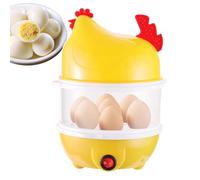 Cuocere per uova, a doppio piano, a forma di pollo, per cucina, casa, gastronomia, bambini, adulti e scuola