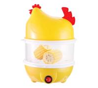 Cuocere per uova Spegnimento automatico, doppio piano, pollo | Vaporiera e macchina per cuocere le uova per verdure, mais, patate dolci, panini, cucina, ristorante, ufficio