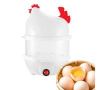 Cuocere per uova Spegnimento automatico, doppio piano, pollo | Vaporiera e macchina per cuocere le uova per verdure, mais, patate dolci, panini, cucina, ristorante, ufficio