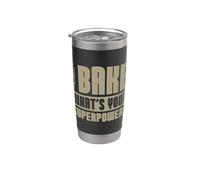 Cuocere Qual è il tuo Superpower Bakery Love Baking Lover Baker Bicchiere termico in acciaio inox doppia parete