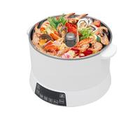 Cuocere riso 4L Low Sugar, fornello elettrico con vapore, cucchiaio da riso, misurino, 1500 W, 3 livelli di potenza, timer 12 ore, pentola interna in acciaio inox per famiglie attente alla salute