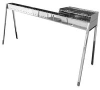Cuoci arrosticini barbecue Milano Grill 100+40 e kit paratia portatile