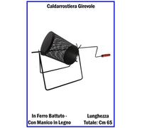 Cuoci Castagne Caldarrostiera Girevole Rotante in Ferro Rullo Gira Caldarroste