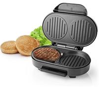 Cuoci Hamburger Panini Doppia Griglia Piastra Antiaderente Vassoio 1000W Nedis