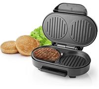 Cuoci Hamburger Panini Doppia Griglia Piastra Antiaderente Vassoio 1000W Nedis