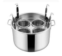 Cuoci Pasta Commerciale Cuocipasta 3/4/5 fori Set di inserti per cuocipasta con cestello scolapasta, inserto in acciaio inox per pentole per pasta, tagliatelle, verdure, lavabile in lavastov