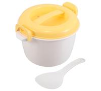 Cuoci Riso per Microonde 1,8 in Plastica Gialla, Compatto | Appartamenti e Cucine Piccole, Uso Semplice e Pulizia Facile, Capacità 1, 8, per Persona