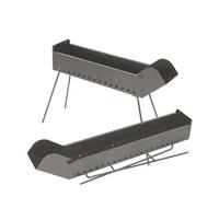 Cuoci spiedini a carbonella 'filoteo' cm 80x14x65h MADE IN ITALY