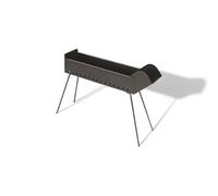 Cuoci spiedini a carbonella in acciaio 80x14xH65 cm