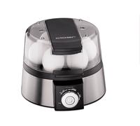 Cloer 6070 - Cuociuova elettronico in acciaio INOX, Nero, Argento