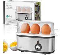 CUOCI UOVA BOLLITORE IN ACCIAIO INOSSIDABILE CARAFFA ROMPI UOVA INCLUSA NEDIS